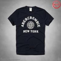 heren abercrombie korte tees 1892 new york donkere marineblauw wit Overhemd Uitgaan ao5d9723